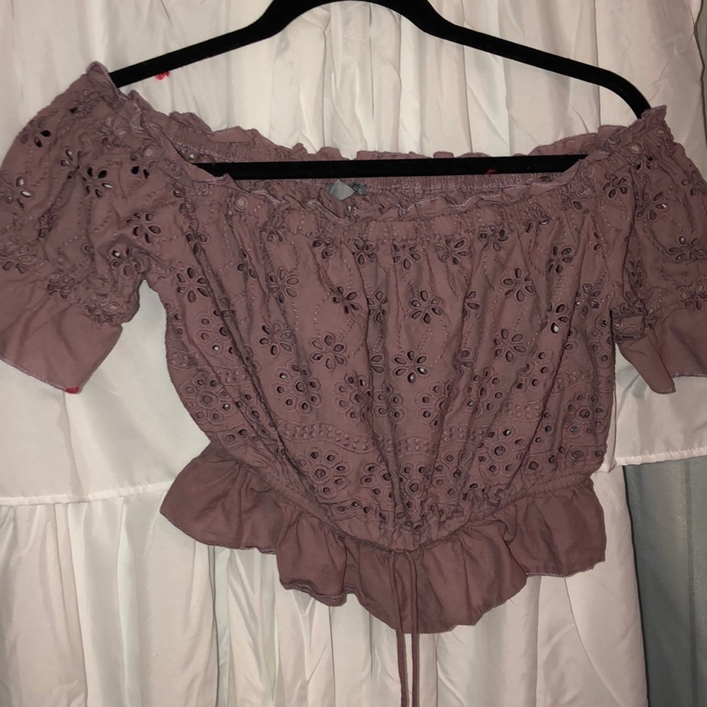 Off the shoulder crop top